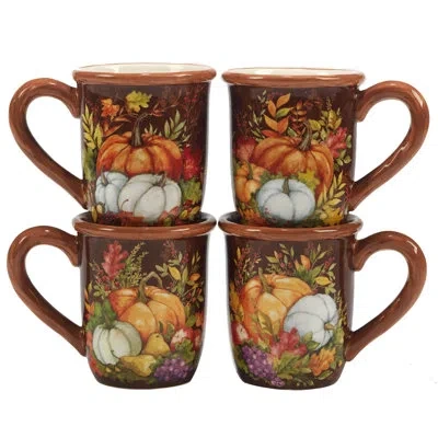 Certified International Earthenware Coffee Mug In Multi-colored