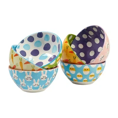 Certified International Easter 6-pc. Porcelain Fruit Bowl In White