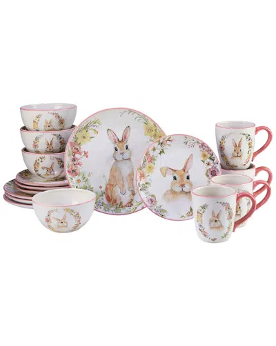 Certified International Easter Garden 16pc Dinnerware Set In Multicolor