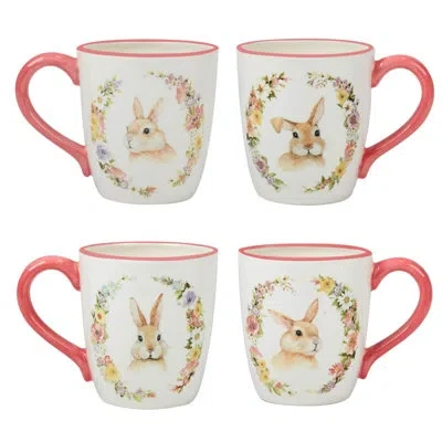 Certified International Easter Garden Set Of 4 Mug 4 Asst. In Cream