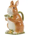 Certified International Easter Meadow 3-d Bunny Teapot In Miscellaneous
