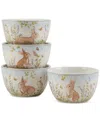 Certified International Easter Meadow Ice Cream Bowls, Set Of 4 In Miscellaneous