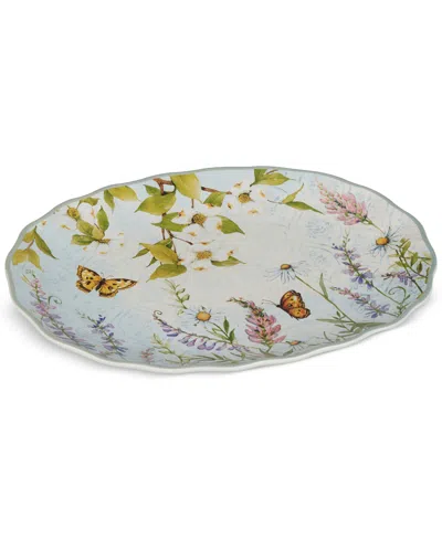 Certified International Easter Meadow Oval Serving Platter In Miscellaneous