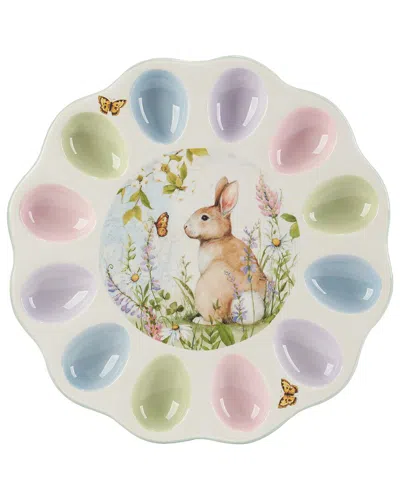 CERTIFIED INTERNATIONAL CERTIFIED INTERNATIONAL EASTER MEADOW ROUND DEVILED EGG PLATE