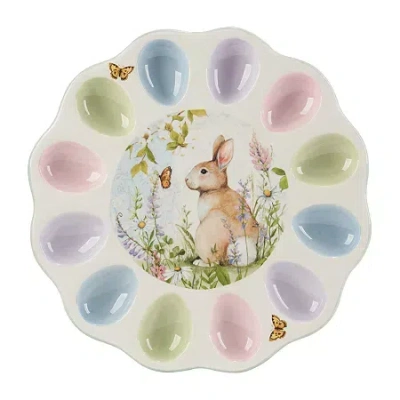Certified International Easter Meadow Serving Platter In Multi