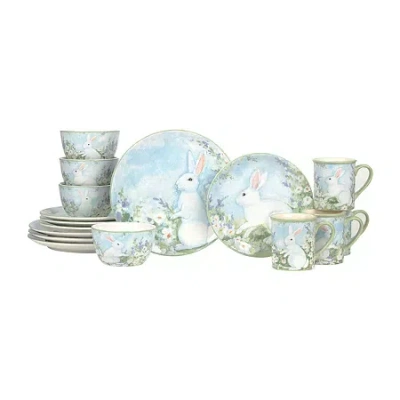 Certified International Easter Morning 16-pc. Earthenware Dinnerware Set In Blue