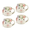 Certified International Easter Morning 4-pc. Animal Coffee Mug In Blue
