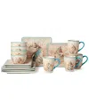 Certified International Escape To The Sea 16pc Dinnerware Set, Service For 4