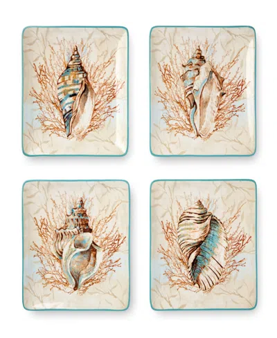 Certified International Escape To The Sea 4-pc. Salad Plates, Service For 4 In Multi