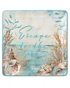 Certified International Escape To The Sea Rectangular Platter