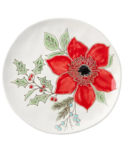 Certified International Festive Blooms Set Of 4 Dinner Plates In Multi
