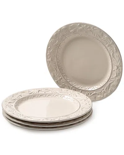 Certified International Firenze Set Of Four 11.5in Dinner Plates In Brown