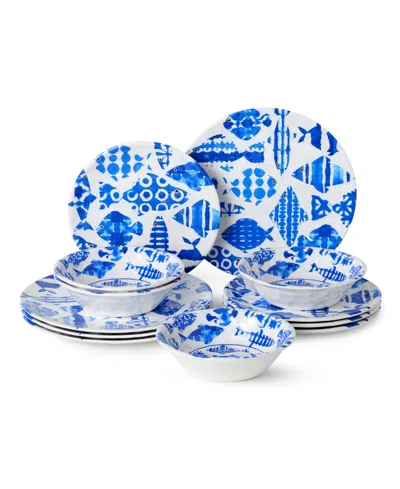 Certified International Fish Tale 12-piece Dinnerware Set, Service For 4 In Multi