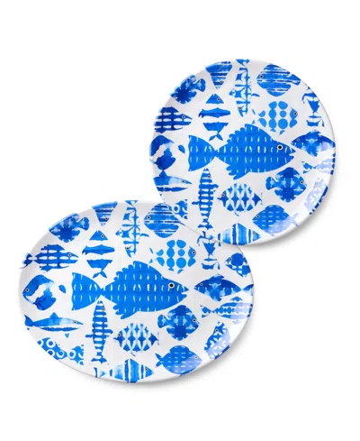 Certified International Fish Tale Platters, 2-pc. Set In Multi