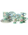 Certified International Flora 16pc Dinnerware Set In Green