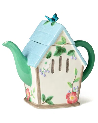 Certified International Flora 3d Birdhouse Teapot In Multi