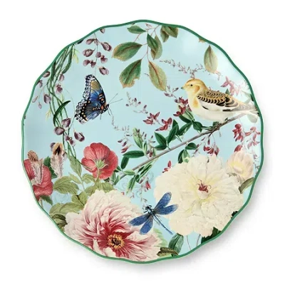 Certified International Flora 4-pc. Ceramic Dinner Plate In Blue