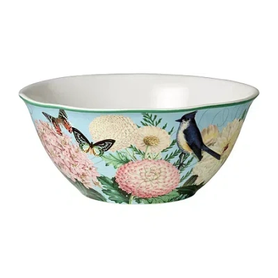 Certified International Flora Ceramic Serving Bowl In Green