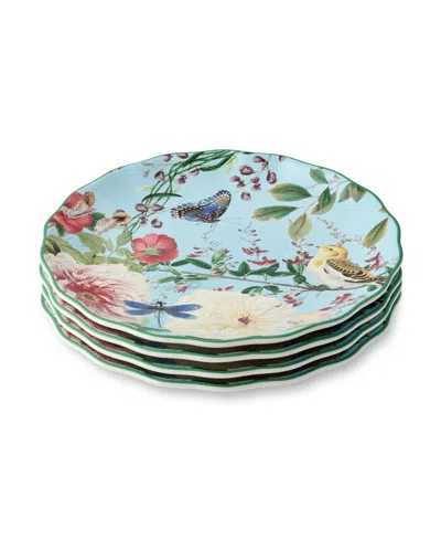 Certified International Flora Dinner Plates, Set Of 4, Service For 4 In Multi