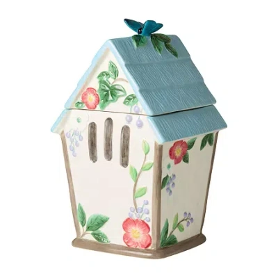 Certified International Flora Dishwasher Safe Ceramic Cookie Jar In Multi