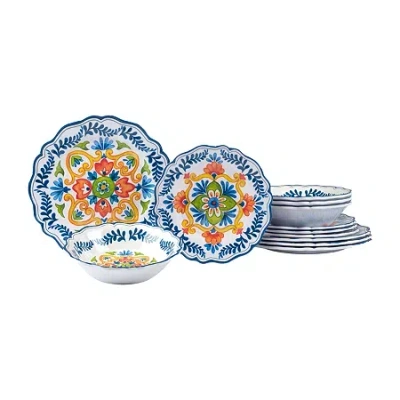 Certified International Flores 12-pc. Melamine Dinnerware Set In White