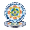 Certified International Flores 4-pc. Melamine Salad Plate In White