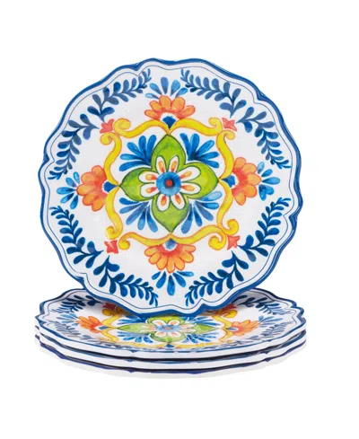 Certified International Flores Set Of 4 Salad Plate 9", Service For 4 In Miscellaneous