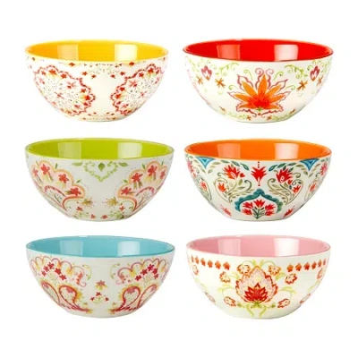 Certified International Francesca 6-pc. Ice Cream Bowl Set In Multi