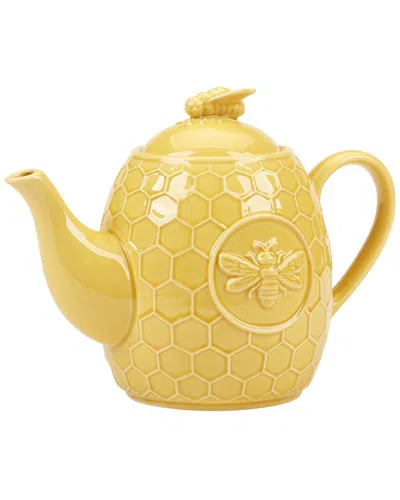 Certified International French Bees Embossed Honeycomb Teapot