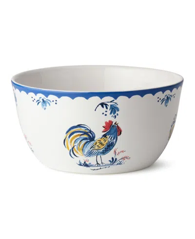 Certified International French Rooster Deep Bowl In Blue