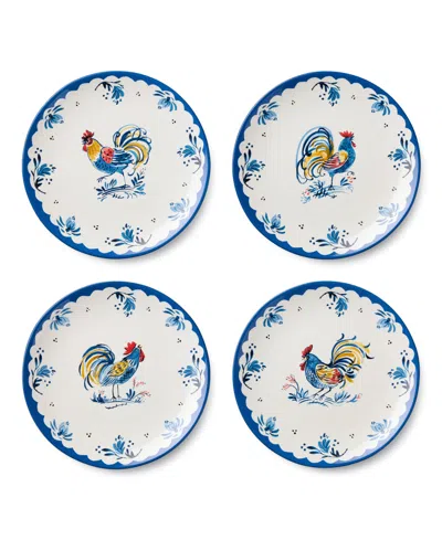 Certified International French Rooster Dinner Plates, Set Of 4 In Multi