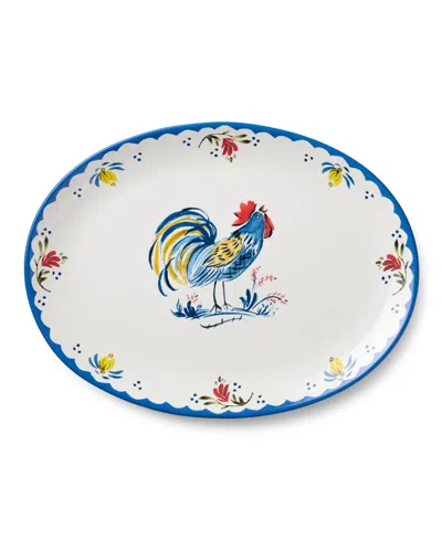 Certified International French Rooster Oval Platter In Multi