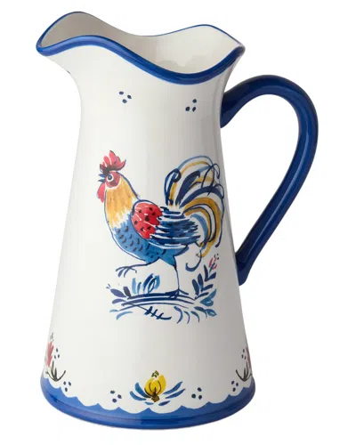 Certified International French Rooster Pitcher In Multi