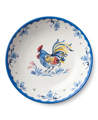 Certified International French Rooster Serving Bowl In Blue