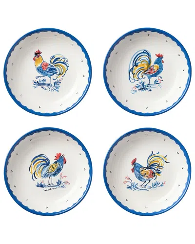 Certified International French Rooster Set Of 4 Soup Bowls In Multi
