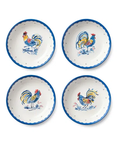 Certified International French Rooster Set Of 4 Dinner Plates In Multi