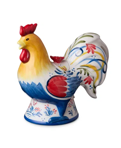 Certified International French Rooster 3d Teapot In Multi