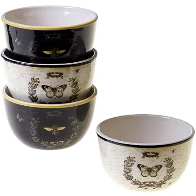 Certified International French Sunflowers Set Of 4 Ice Cream Bowls In Multi