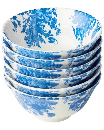 Certified International Gabrielle Blue Set Of 6 All Purpose Bowls In Animal Print