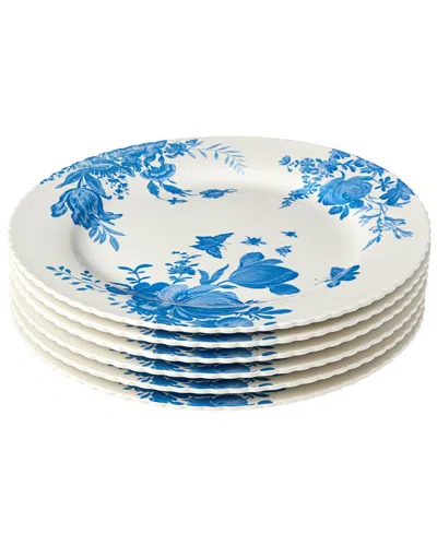 Certified International Gabrielle Blue Set Of 6 Dinner Plates