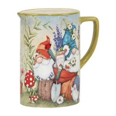 Certified International Garden Gnomes Serving Pitcher In Multi