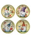 Certified International Garden Gnomes Set Of 4 Soup/pasta Bowl