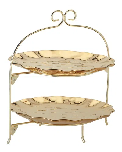 Certified International Gold Coast 2-tier Rack With 11in Plates