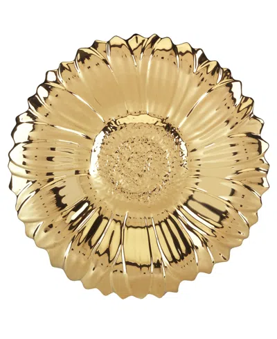 Certified International Gold Coast 3-d Sunflower Platter In Miscellaneous