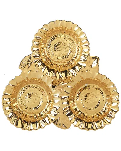 Certified International Gold Coast 3d Sunflower 3 Section Server