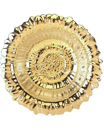 Certified International Gold Coast 3d Sunflower Serving Bowl