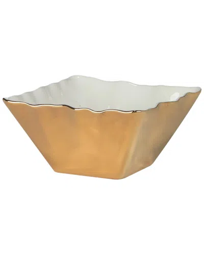 Certified International Gold-silver Tone Coast Square Snack Bowls Set Of 4