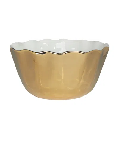 Certified International Gold-silver Tone Coast Deep Bowl