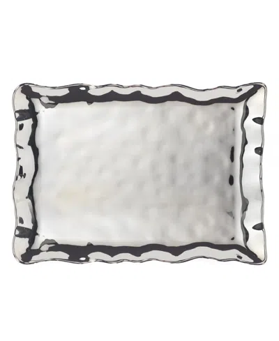 Certified International Gold-silver Tone Coast Rectangular Platter