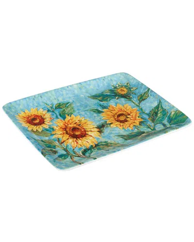 Certified International Golden Sunflowers Rectangular Platter